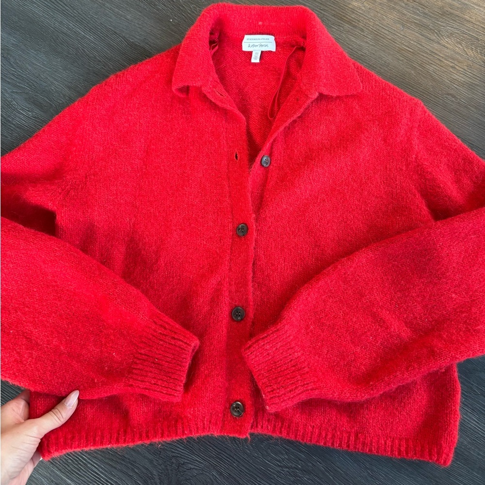 & Other Stories Red Cardigan